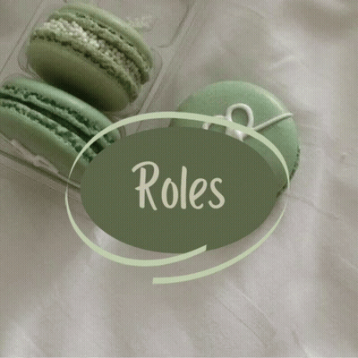 A Green Circle With The Word Roles In It GIF