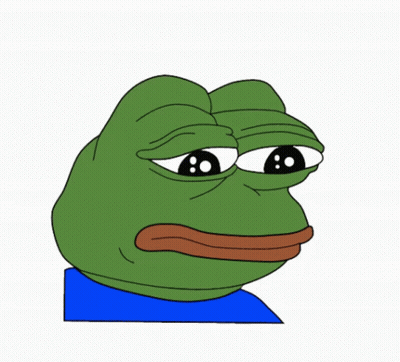 A Green Frog Is Crying With A Tear Coming Out Of Its Eye GIF