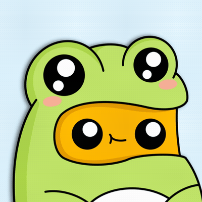 A Green Frog With A Yellow Duck 'S Head GIF