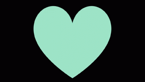 A Green Heart On A Black Background GIF