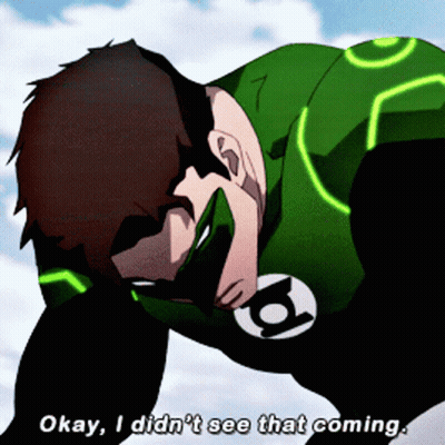 A Green Lantern Is Saying Okay I Didn T See That Coming GIF