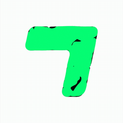 A Green Letter L Is Against A White Background GIF