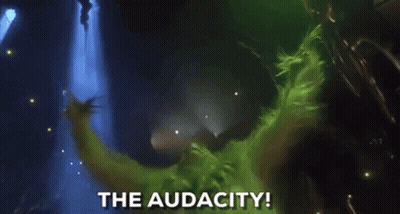 A Green Monster With The Words The Audacity Written On It GIF