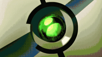A Green Object In A Circle With A Blue Stripe GIF