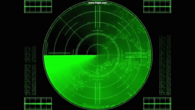 A Green Radar Screen With A Black Background And A Green Circle In The Middle Of The Screen . GIF