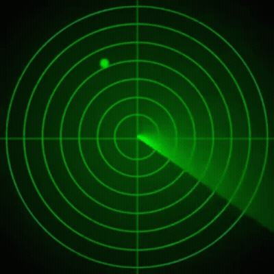 A Green Radar Screen With A Green Circle In The Middle Of The Screen . GIF