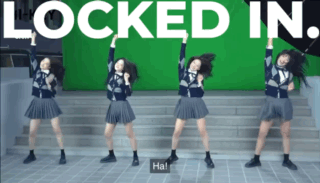 A Green Screen With The Words Locked In On It GIF