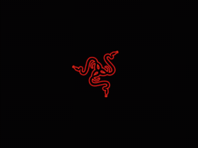 A Green Snake On A Black Background That Looks Like A Neon Sign . GIF
