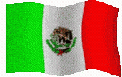 A Green White And Red Flag With A Mexican Emblem On It GIF