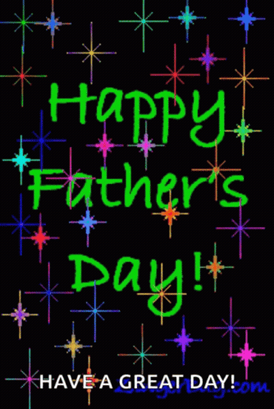 A Greeting Card For Father 'S Day With A Black Background GIF