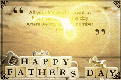 A Greeting Card For Father 'S Day With A Quote On It GIF