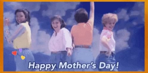 A Greeting Card For Mother 'S Day With Four Women Dancing GIF