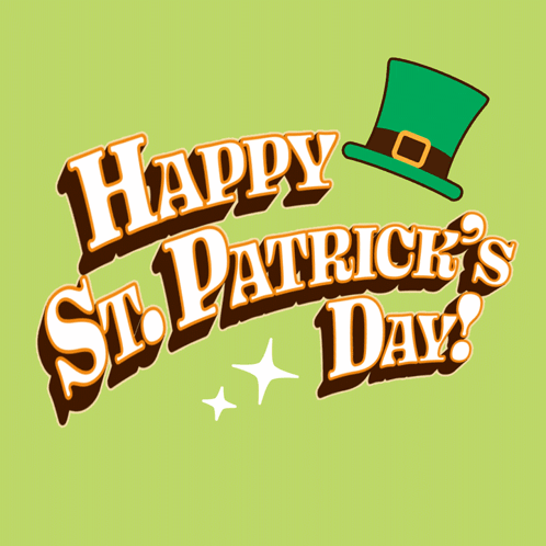 A Greeting Card For St. Patrick 'S Day With A Leprechaun Hat And Gold Coins GIF