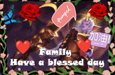 A Greeting Card That Says Family Have A Blessed Day On It GIF