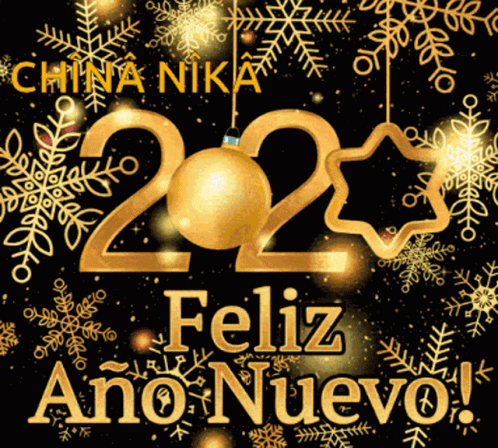 A Greeting Card That Says Feliz Ano Nuevo On It GIF