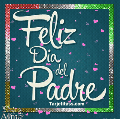 A Greeting Card That Says Feliz Dia Del Padre On It GIF