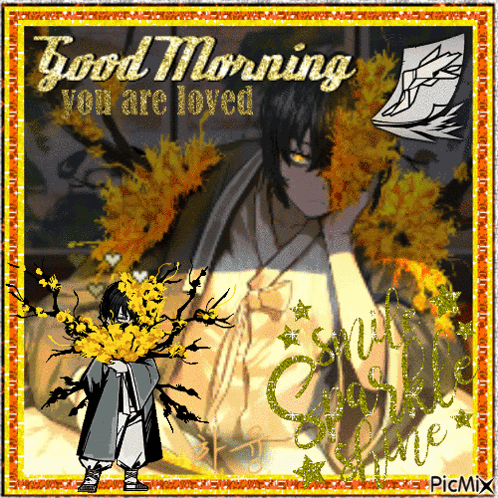 A Greeting Card That Says " Good Morning You Are Loved " On It GIF