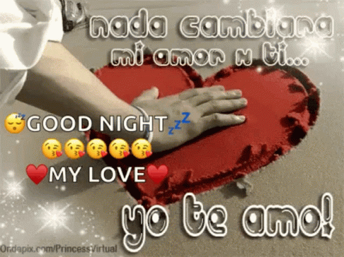 A Greeting Card That Says " Good Night My Love " GIF
