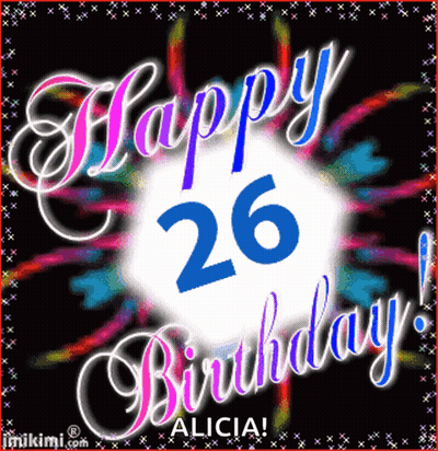 A Greeting Card That Says Happy 26Th Birthday GIF