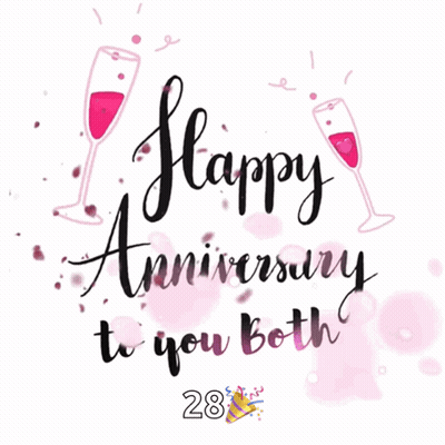 A Greeting Card That Says Happy Anniversary To You Both 28 GIF