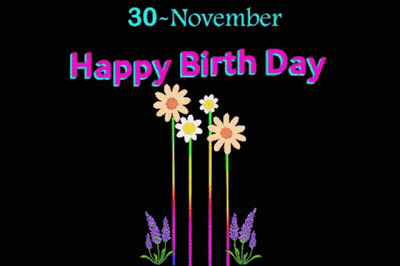 A Greeting Card That Says Happy Birth Day On It GIF