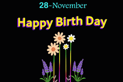A Greeting Card That Says Happy Birth Day On It GIF