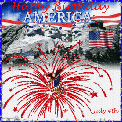 A Greeting Card That Says Happy Birthday America GIF