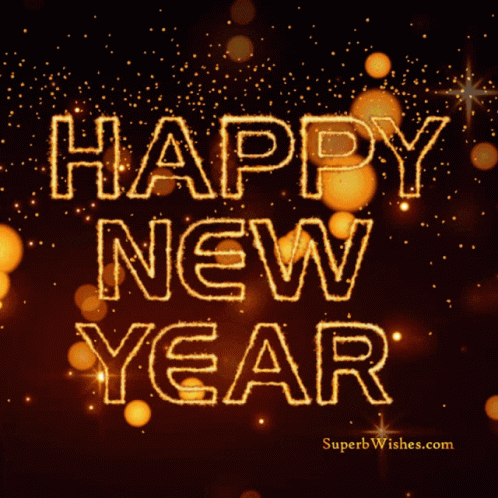 A Greeting Card That Says Happy New Year GIF
