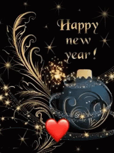 A Greeting Card That Says Happy New Year GIF