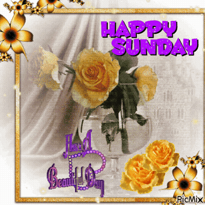 A Greeting Card That Says Happy Sunday GIF