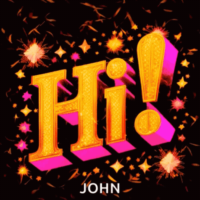 A Greeting Card That Says Hi John GIF