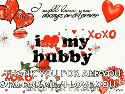 A Greeting Card That Says " I Love My Hubby " GIF