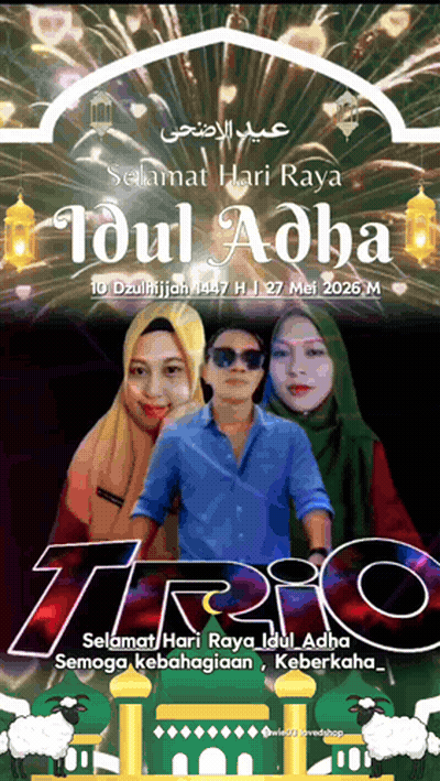 A Greeting Card That Says Selamat Hari Raya GIF