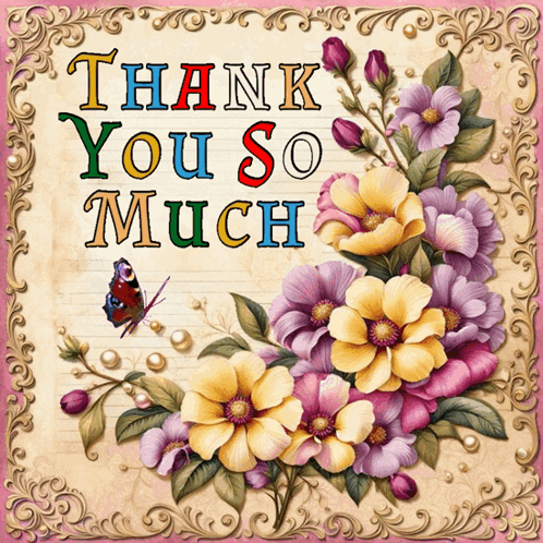 A Greeting Card That Says Thank You So Much GIF