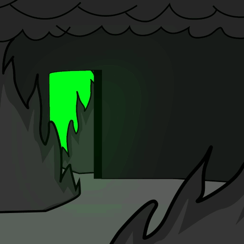 A Grim Reaper With A Green Keep Up Speech Bubble GIF