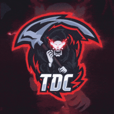 A Grim Reaper With A Scythe And The Word Tdc GIF