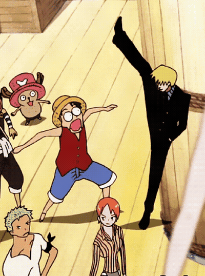 A Group Of Anime Characters Including Luffy And Chopper GIF