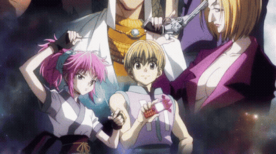 A Group Of Anime Characters Including One With The Number 11 GIF