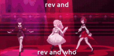 A Group Of Anime Girls Are Dancing On A Stage In A Video Game . GIF