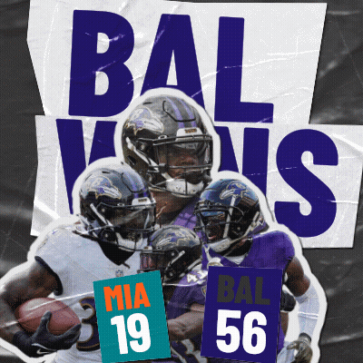 A Group Of Baltimore Ravens Football Players Holding A Football GIF