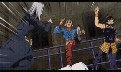A Group Of Cartoon Characters Are Fighting Each Other . GIF