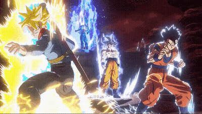 A Group Of Cartoon Characters Are Fighting Each Other GIF