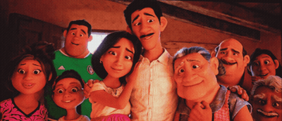 A Group Of Cartoon Characters Are Posing For A Picture With One Wearing A Green Adidas Shirt GIF