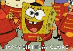 A Group Of Cartoon Characters Are Standing Next To Each Other And Spongebob Is Dancing . GIF