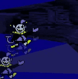 A Group Of Cartoon Characters Are Standing Next To Each Other On A Blue Background . GIF