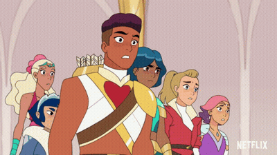 A Group Of Cartoon Characters Are Standing Next To Each Other With Netflix Written On The Bottom GIF