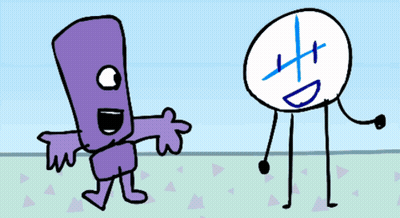 A Group Of Cartoon Characters Are Standing Next To Each Other With One Of Them Holding A Sign That Says " Warning " GIF