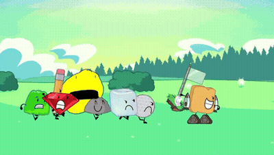 A Group Of Cartoon Characters Are Walking On A Field GIF
