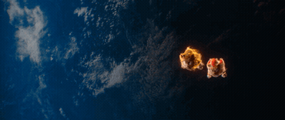A Group Of Cartoon Characters Flying In The Sky GIF