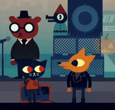 A Group Of Cartoon Characters Including A Bear And A Cat GIF